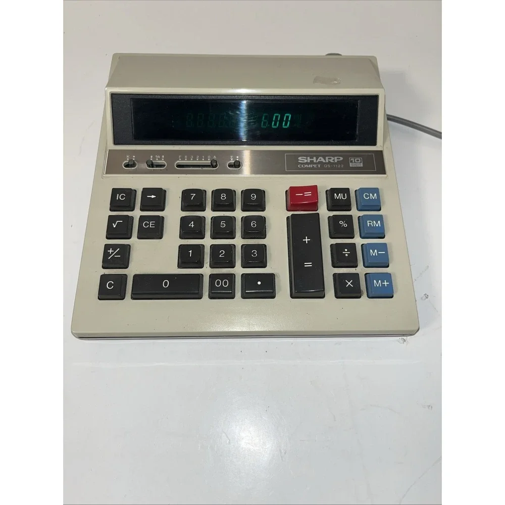 VTG Sharp Compet QS-1122A 10 Digit Desktop Electronic Calculating Machine
